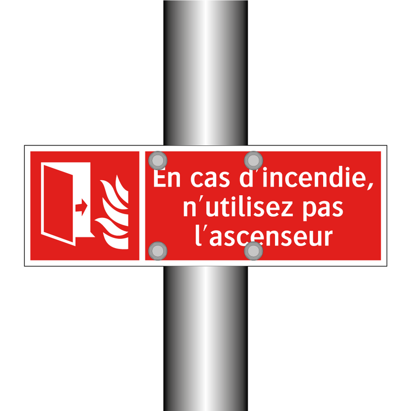 En cas d'incendie, n'utilisez pas l'ascenseur