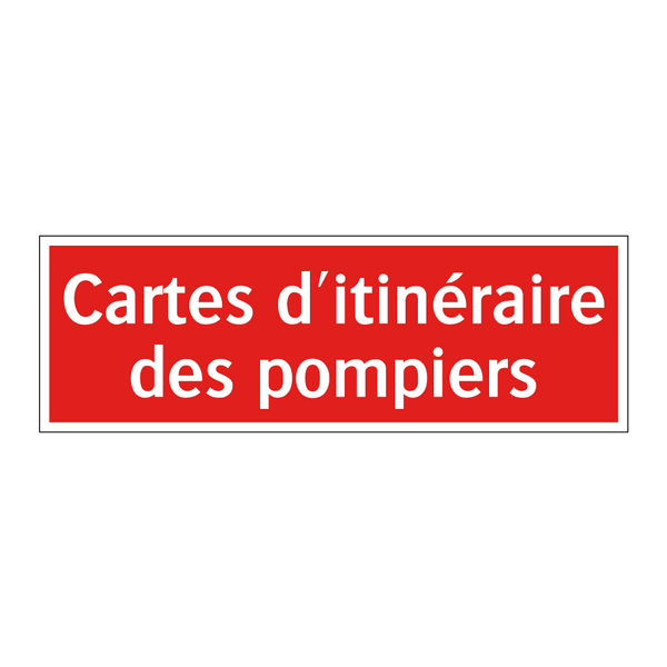 Cartes d'itinéraire des pompiers