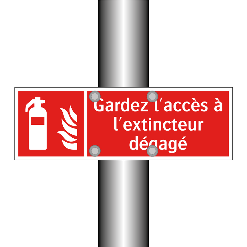 Gardez l'accès à l'extincteur dégagé
