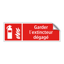 Garder l'extincteur dégagé