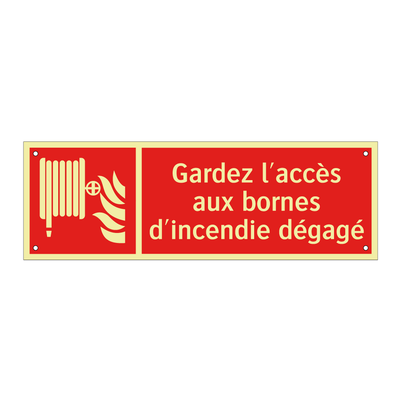 Gardez l'accès aux bornes d'incendie dégagé