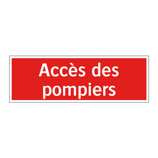 Accès des pompiers