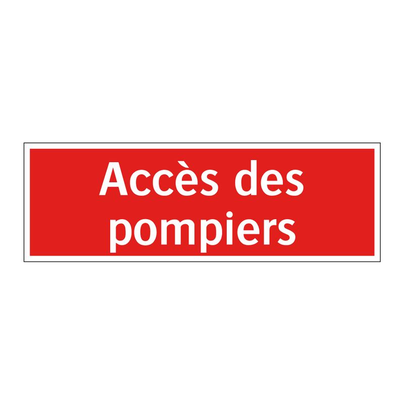 Accès des pompiers