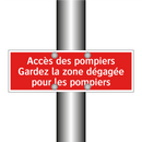 Accès des pompiers Gardez la zone dégagée pour les pompiers