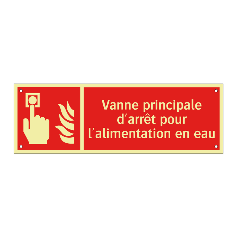 Vanne principale d'arrêt pour l'alimentation en eau