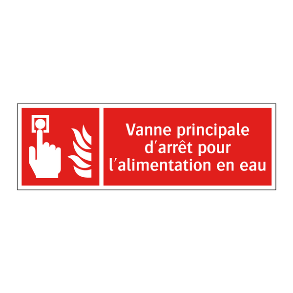 Vanne principale d'arrêt pour l'alimentation en eau
