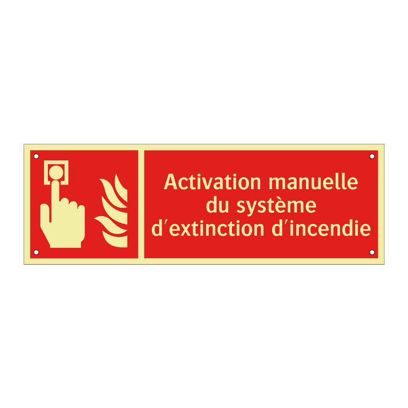 Activation manuelle du système d'extinction d'incendie