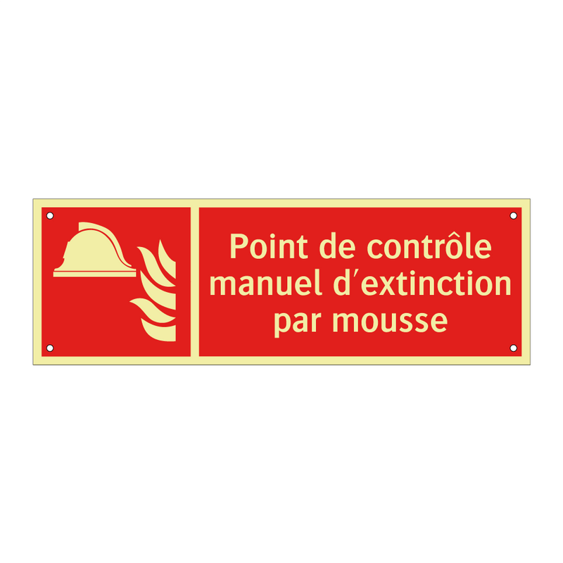 Point de contrôle manuel d'extinction par mousse