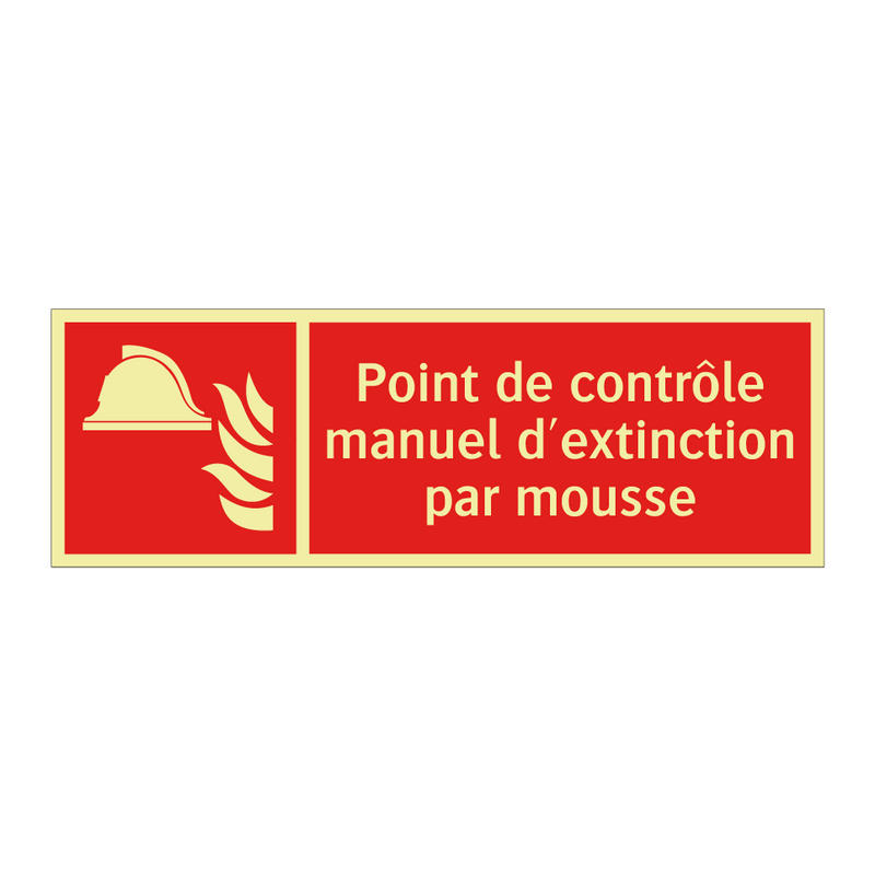 Point de contrôle manuel d'extinction par mousse