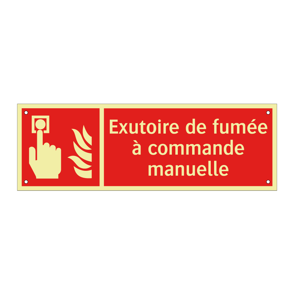 Exutoire de fumée à commande manuelle