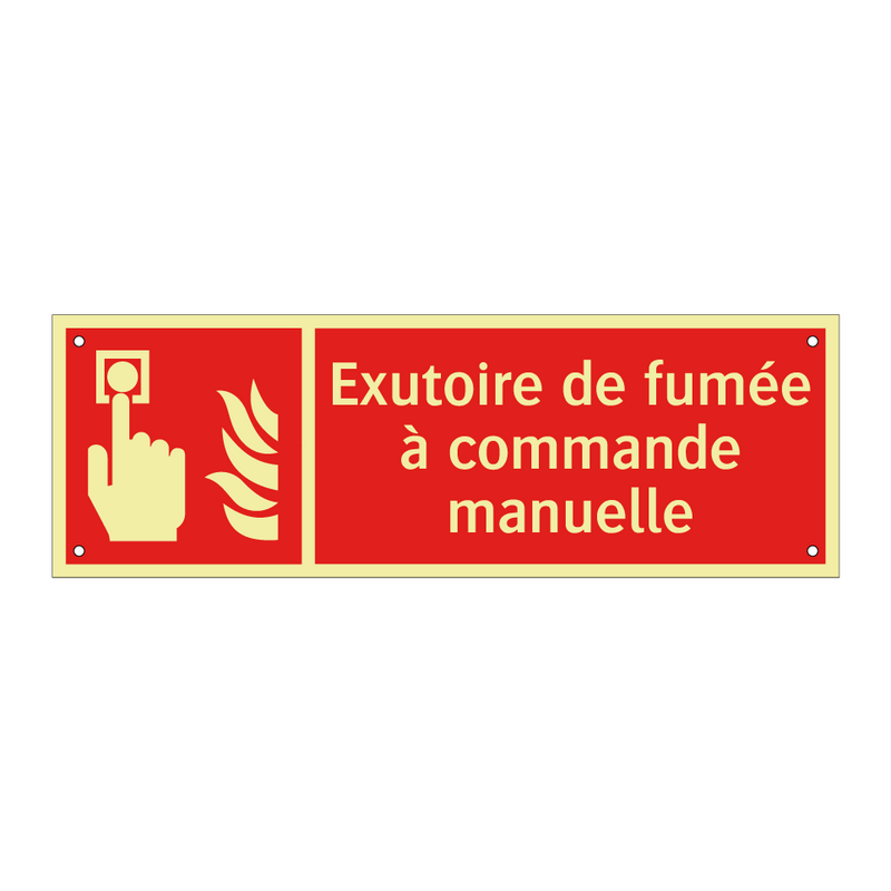 Exutoire de fumée à commande manuelle