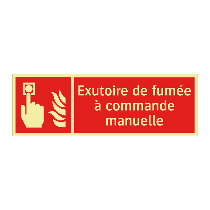 Exutoire de fumée à commande manuelle