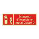 Extincteur d'incendie en métal Classe D