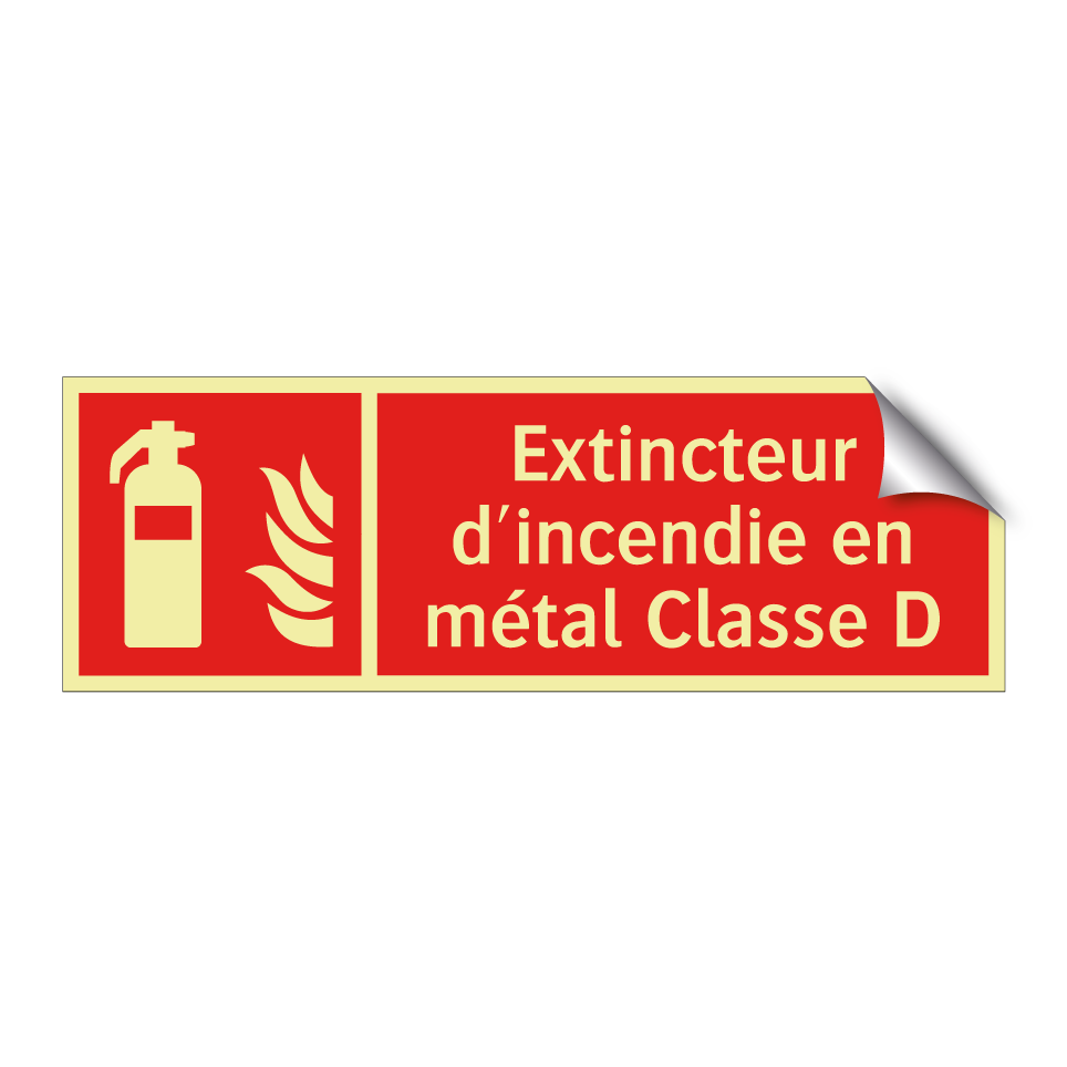 Extincteur d'incendie en métal Classe D