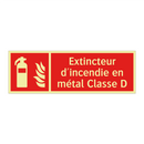 Extincteur d'incendie en métal Classe D