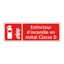 Extincteur d'incendie en métal Classe D