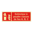 Extincteur à poudre classes de feu A, B, C