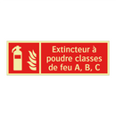 Extincteur à poudre classes de feu A, B, C