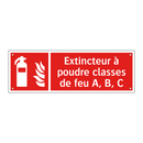 Extincteur à poudre classes de feu A, B, C