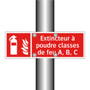 Extincteur à poudre classes de feu A, B, C