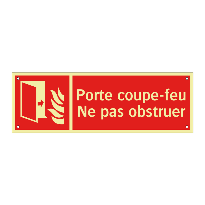 Porte coupe-feu Ne pas obstruer