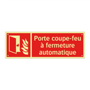 Porte coupe-feu à fermeture automatique