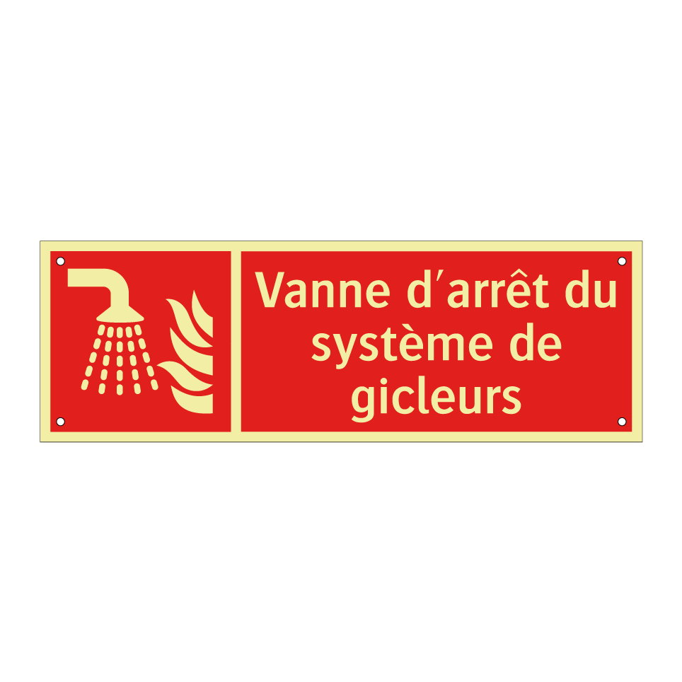 Vanne d'arrêt du système de gicleurs
