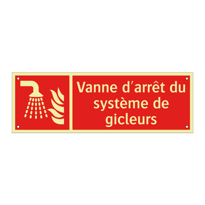 Vanne d'arrêt du système de gicleurs