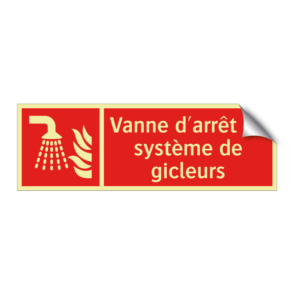 Vanne d'arrêt du système de gicleurs