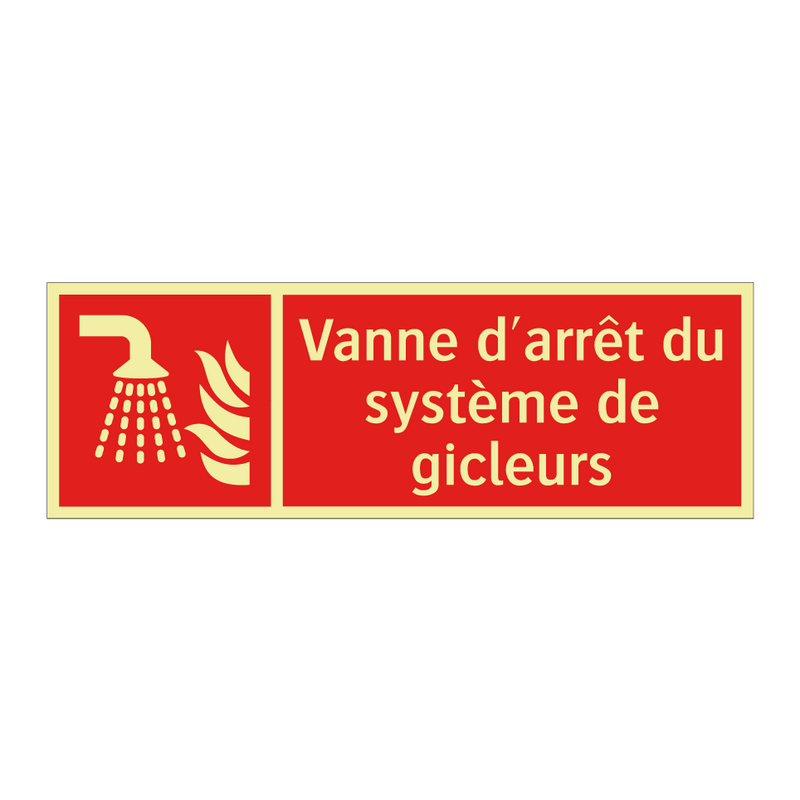 Vanne d'arrêt du système de gicleurs