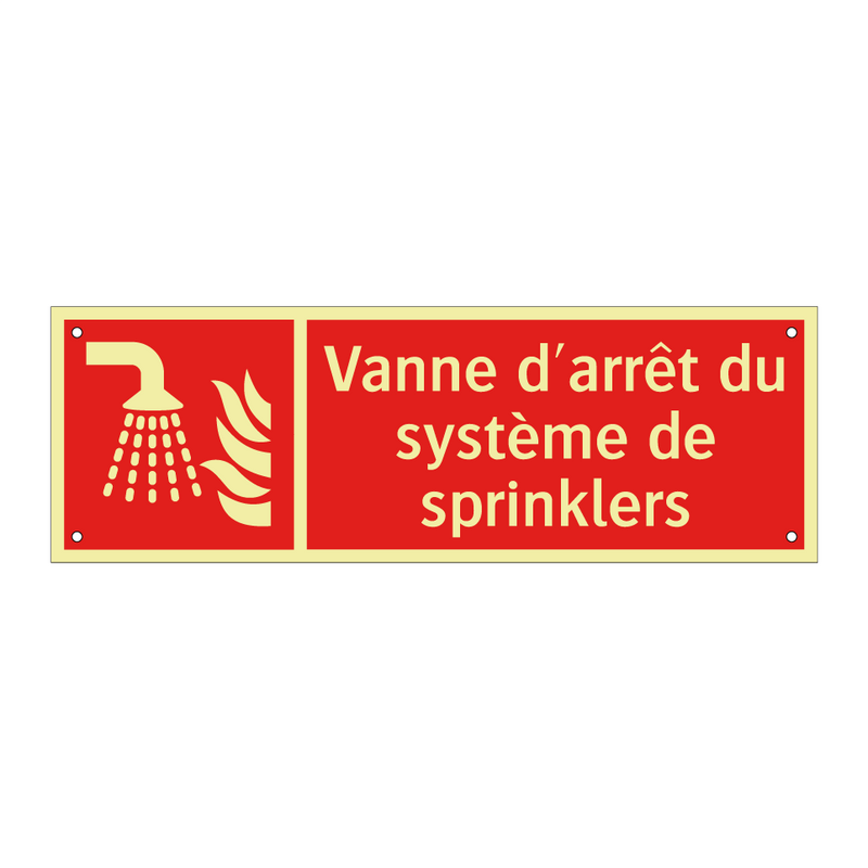 Vanne d'arrêt du système de sprinklers