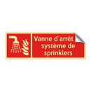 Vanne d'arrêt du système de sprinklers