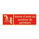 Vanne d'arrêt du système de sprinklers