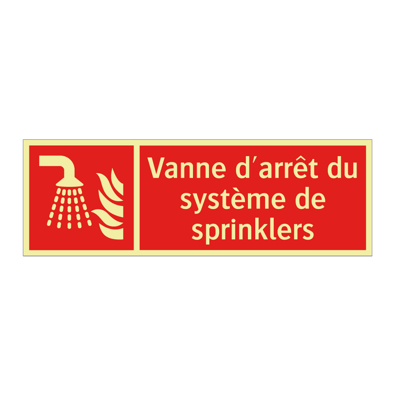 Vanne d'arrêt du système de sprinklers
