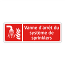 Vanne d'arrêt du système de sprinklers