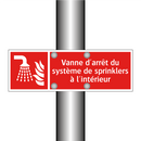 Vanne d'arrêt du système de sprinklers à l'intérieur