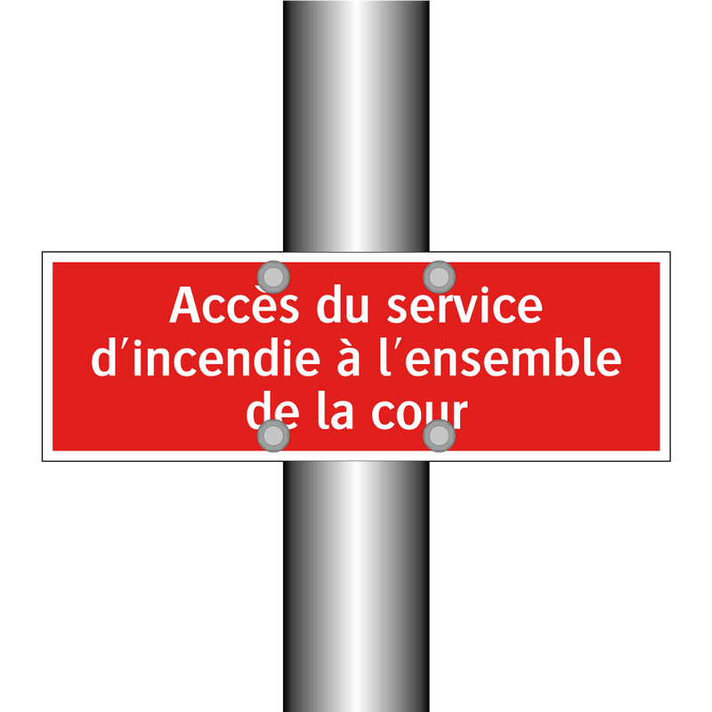 Accès du service d'incendie à l'ensemble de la cour