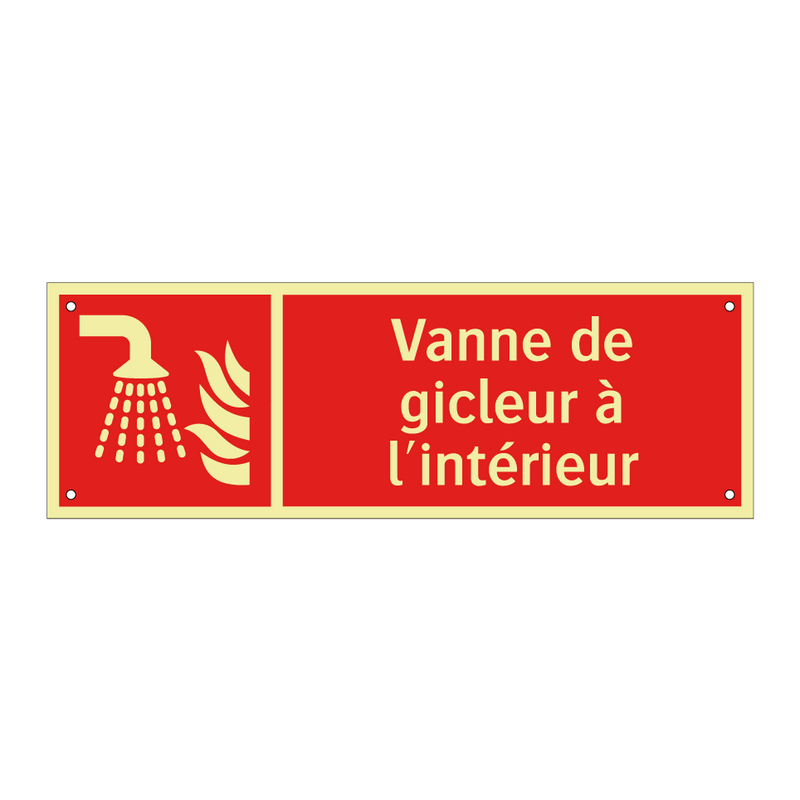 Vanne de gicleur à l'intérieur
