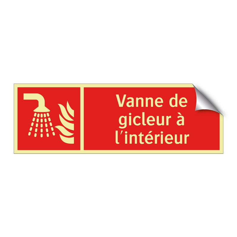 Vanne de gicleur à l'intérieur