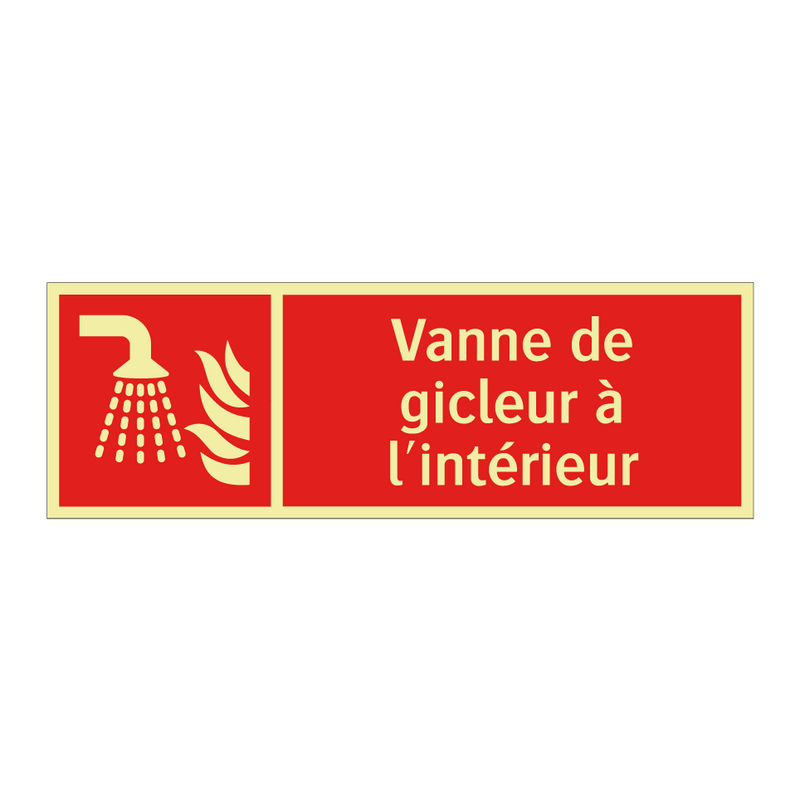 Vanne de gicleur à l'intérieur
