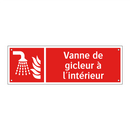 Vanne de gicleur à l'intérieur