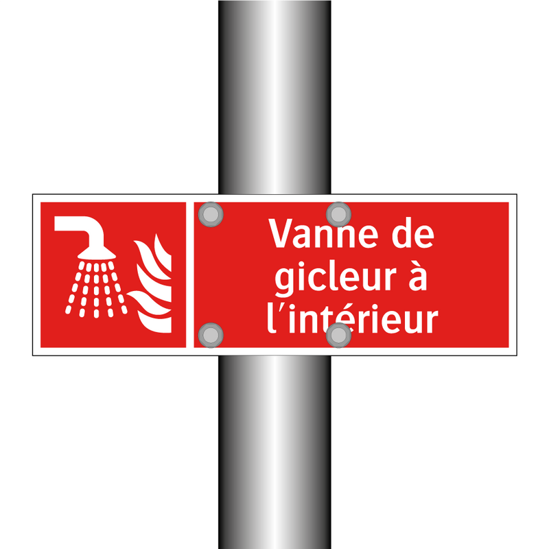 Vanne de gicleur à l'intérieur