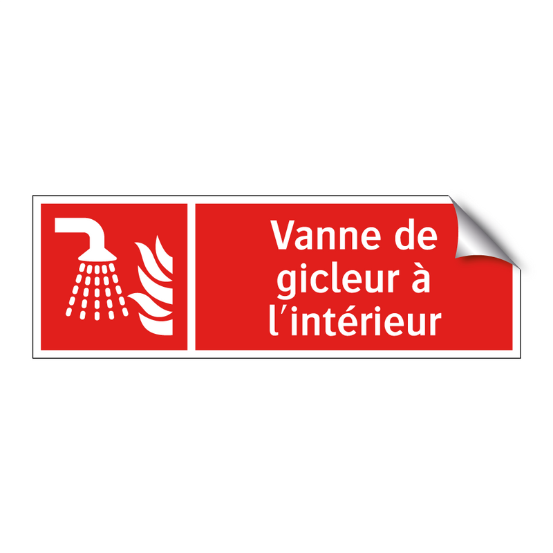 Vanne de gicleur à l'intérieur