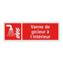 Vanne de gicleur à l'intérieur