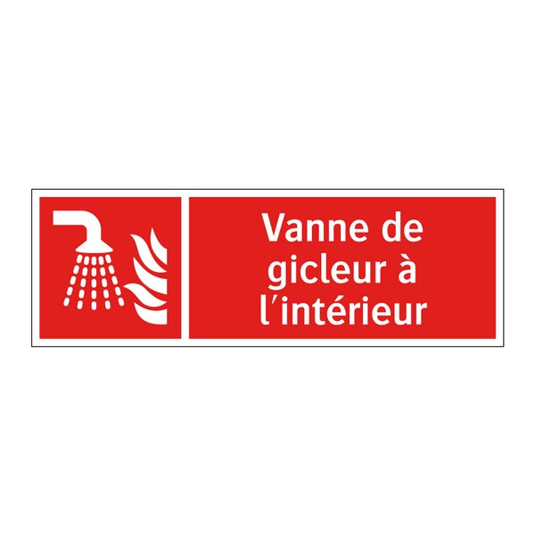 Vanne de gicleur à l'intérieur