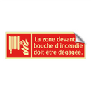 La zone devant la bouche d'incendie doit être dégagée.