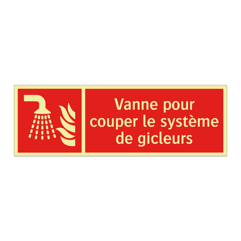 Vanne pour couper le système de gicleurs