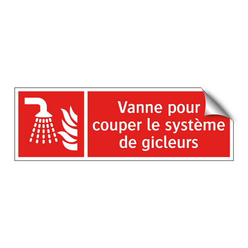 Vanne pour couper le système de gicleurs