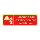 Conduit d'eau d'extinction par ventilation