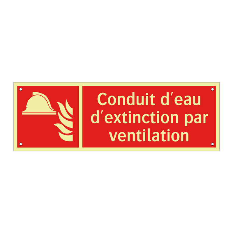Conduit d'eau d'extinction par ventilation